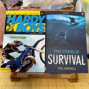The Hardy Boys and True Stories of Survival Books, NWOT